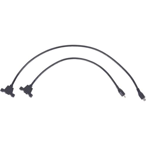 Hot sale Micro USB USB 2.0 Male Connector To Micro USB 2.0 Female Extension Cable 30cm 50cm With Screws Panel Mount Hole