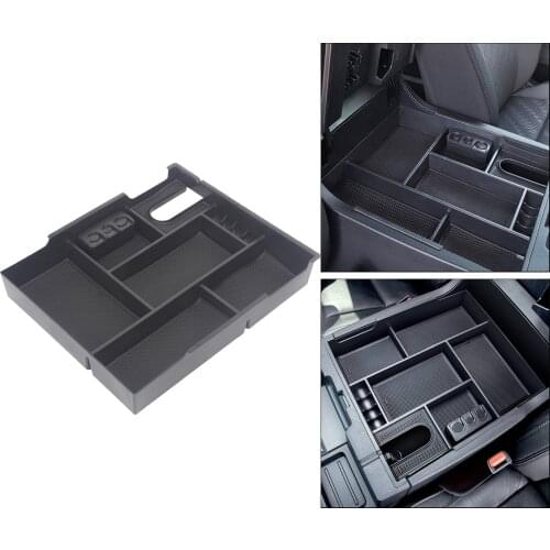 Center Console Storage Box Armrest Organizer Insert Tray Fits for Toyota Accessories Black