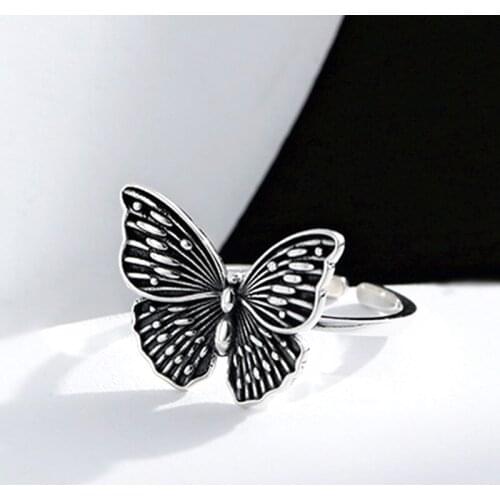 Miuoxion Wholesale Retro Butterfly Ring Fashion Personality Jewelry For Women Feature Namour Charm Gift All Seasons