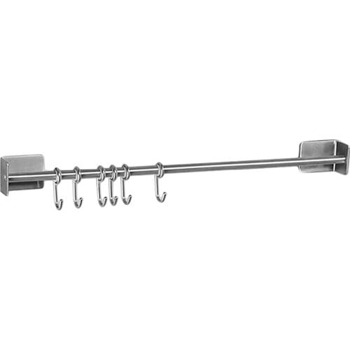 Kitchen Rail Organizer Iron ing Utensils Rack with Hooks, Stainless Steel Hooks er