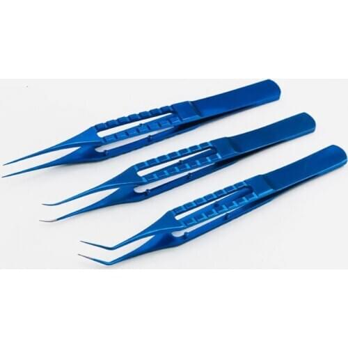 11.5cm fine hair transplant tweezers double eyelid plastic tweezers ophthalmology microscopy tool platform fat tweezers with hoo