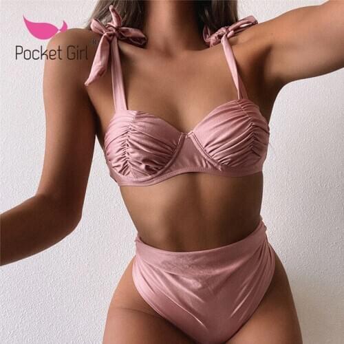 Розовые купальники Pocket Girl China At AliExpress