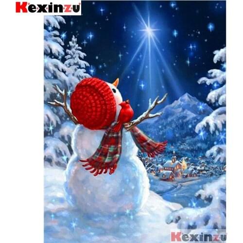 Full Square/Round 5d Diamond Painting-Snowman village-3d Embroidery Cross Stitch Mosaic Full Picture Of Rhinestone Decor Y113373