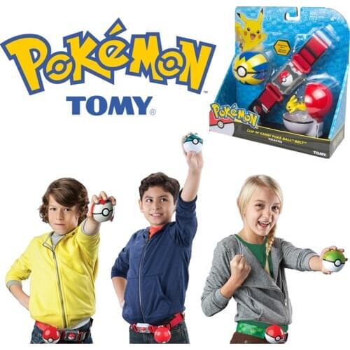 Pokemon Ball Belt Pikachu Pokeball backpack Pocket Monster Variant ModelToy Set Cosplay Action Figure Model Kids Toy Gift