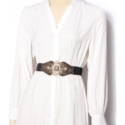 2021 New Fashion Waistband Punk Women Belts VD1779 Elegant Elastic Black Waist Belt cinturón mujer