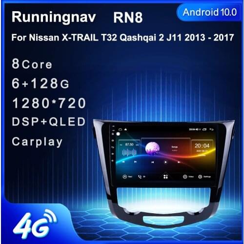 Runningnav For Nissan X-TRAIL T32 Qashqai 2 J11 2013 - 2017 Car Radio Android Car Radio Multimedia Video Player Navigation GPS