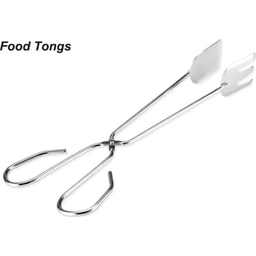 1 PC Food Pliers Kitchen Cooking Scissors Tongs Stainless Steel Barbecue Clip Length 27 cm/31 cm BBQ Tools Accessories