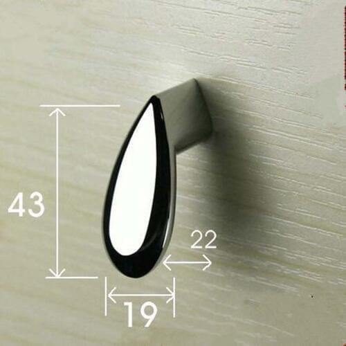 Modern simple raindrop shiny silver drawer cabinet knob pull chrome dresser cupboard furniture door decotation handle knobs