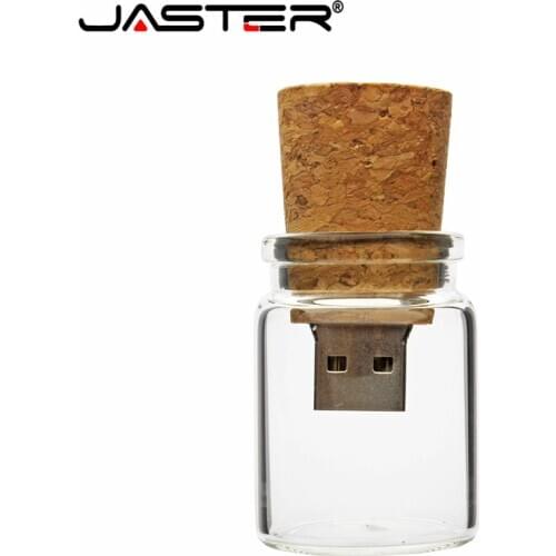 Free LOGO Glass Bottle USB 2.0 Flash Drive 4GB 8GB 16GB 32GB 64GB 128GB Wedding Gifts Pen Drives Photography Memory Stick U Disk