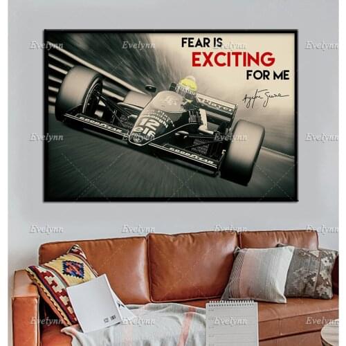 Fear Is Exciting For Me A Gap That Exists You're No Longer A Racing Driver Poster Wall Art Prints Home Decor Canvas Unique Gift