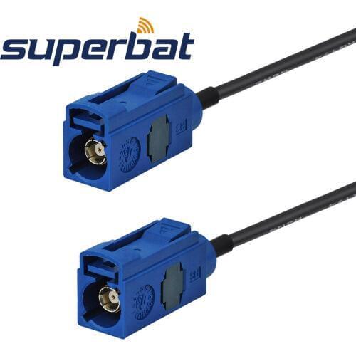 Superbat Fakra C Blue/5005 Jack to Female Straight Pigtail RV Truck Bus GPS Antenna Extension RG174 600cm RF Coaxial Cable