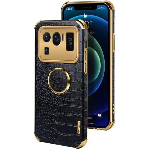 For Xiaomi Mi 11 Ultra Case Crocodile Skin PU Leather + Soft TPU Back Cover Mi11 Pro Slim Shell For Xiaomi Mi 11 Lite Fundas