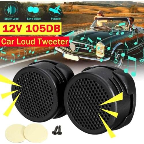 2 Pcs/Set Universal High Tweeter Speaker Mini Auto Car Built-in Crossover Dome 12V Audio Music Stereo Outdoor Accessories