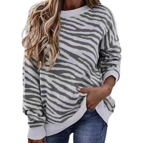 Womens Casual Tops Stylish Stripe Long Sleeve Top T-shirt