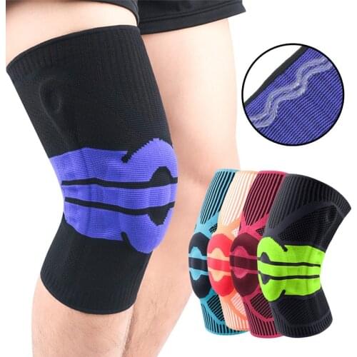 1 Pair Knee Brace Compression Sleeve Dlastic Cap Kneepad Non-slip Running Hiking Soccer Basketball Meniscus Kneepads Knee Pads