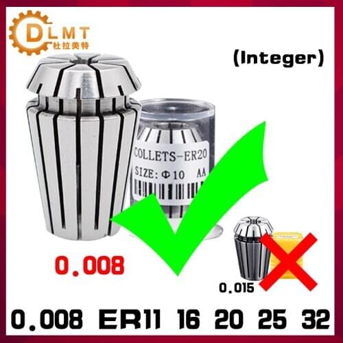 1PC 0.008 High precision ER11 ER16 ER20 ER25 ER32 Spring collet Chuck Engraving machine spindle chuck CNC machining center
