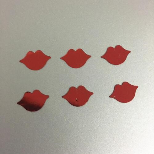 1000pcs(50G) 9*15mm Lip shape Loose Sequins Red Color Glitter Paillette Sewing,Wedding Craft DIY Garment Accessorie Nail Beauty