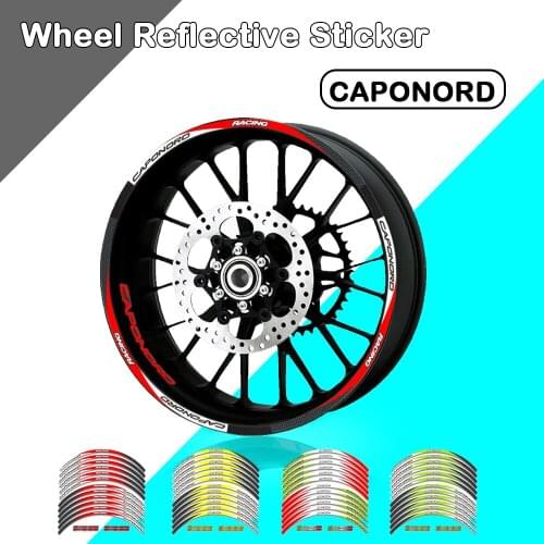 Motorcycle 12 Strips Sticker Decals Reflective Waterproof Wheel For Aprilia CAPONORD / ETV1000 02-07 CAPANORD 1200 / Rally 14-16