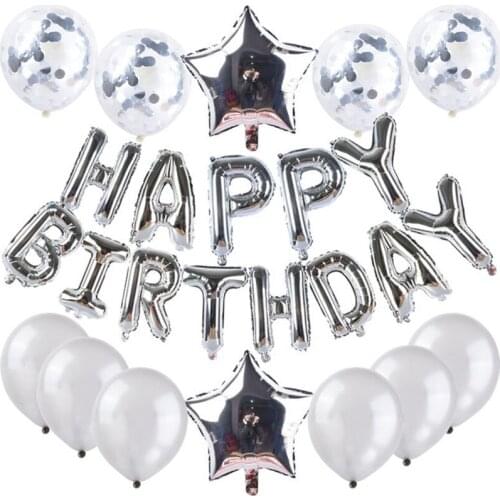 16 Inch Letter Happy Birthday Foil Balloon Birthday Party Decoration Adult/Kid Boy Girl Event Helum Balloons Party Ballon Decor