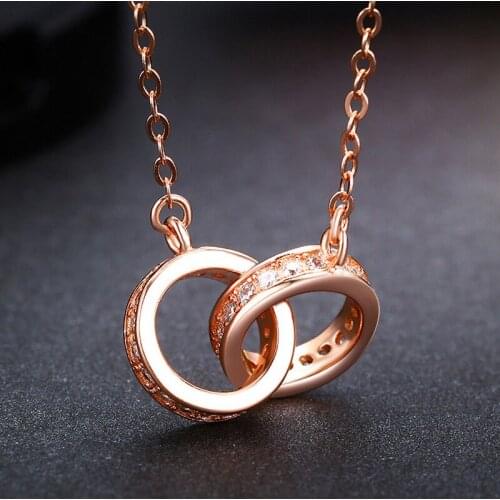 2020 Six Styles Dainty Small Cross Necklace For Women Luxury Rose Gold/Silver Plated Chain Female Jewelry Party Valentine Gifts