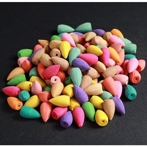 New 30/100pcs Incense Of Censer Mixed Wholesale Backflow Incense Cones Bulk Sale Sandalwood Rose Lavender Cone Incense Indian