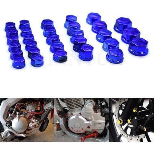 30PCS motorcycle modeling plating nut decorative screw cap For Yamaha FZ1 FAZER FZ6 FZ6R FZ8 XJ6 MT-07 MT-09 FZ9 FZ-09 FZR1000 R