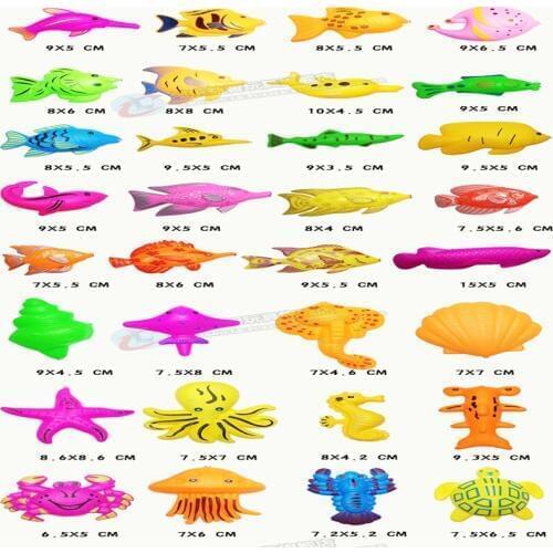 32pcs Magnetic Fishing Toy Game Kids 3D Fish Baby Bath Toys Outdoor Fun