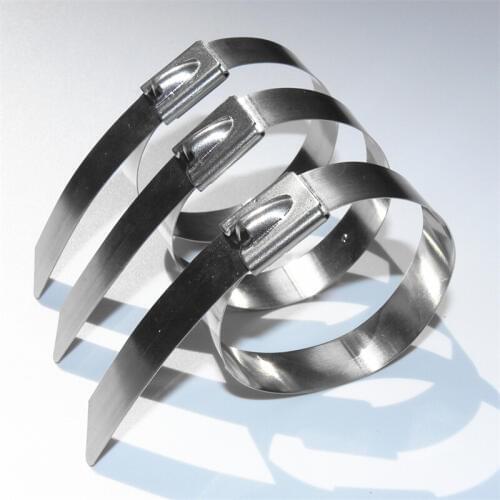 500pcs/lot 22 inch 4.6mm x 550mm Thickness 2.5mm Best 304 Grade colorf self locking Stainless Steel cable ties