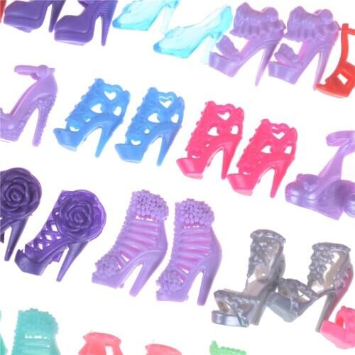 60 Pairs Shoes Fashion Doll Shoes Heels Sandals For Dolls Outfit Dress For Little Girls Best Gift