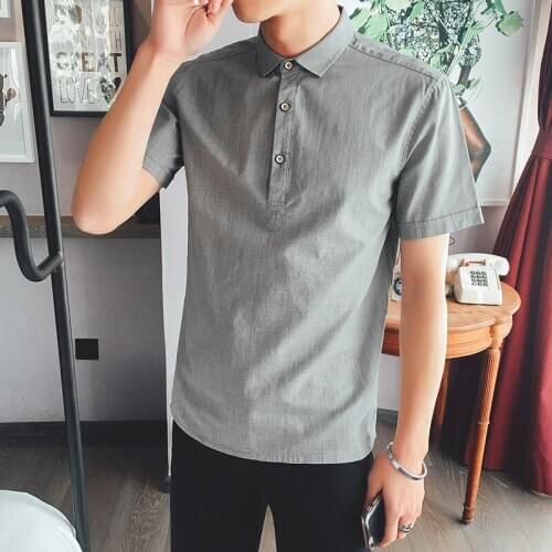 MRMT 2021 Brand Mens Shirts Cotton Casual Short Sleeve Shirt Shirt for Male Tops Shirt Clothing