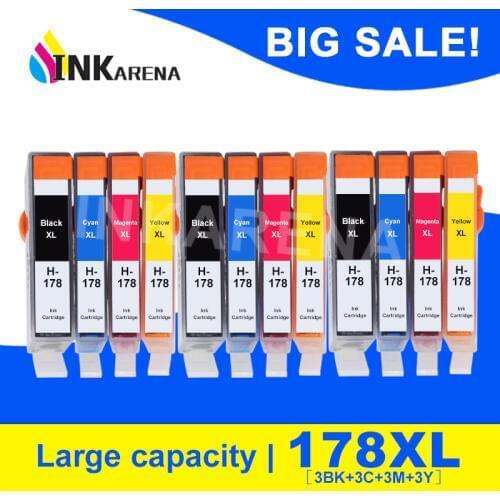 INKARENA 3Set Color Inkjet Ink Cartridge 178 XL Replacement for HP 178XL Photosmart 4620 5510 5520 5515 5521 6510 6520 Printer