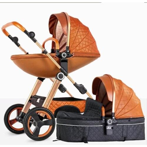 Baby stroller four wheel trolley 2 in 1 High landscape folding portable trolley two way baby stroller baby car