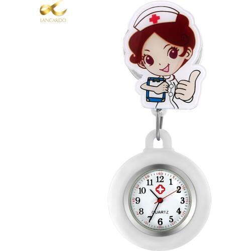 LANCARDO 2021 Perfect Gift Nurse Clip-on Fob Brooch Pendant Hanging watch Pocket Watch Fashion Cute Nurse Doctor Wallet Watch