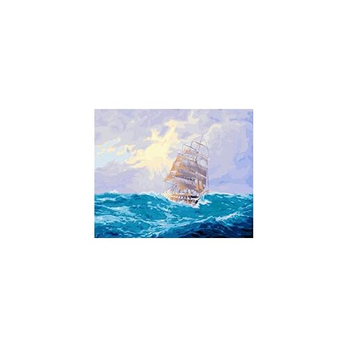 MaHuaf-W102 Stormy Sailing paintings for paint by numbers on canvas DIY oil paintings for living room