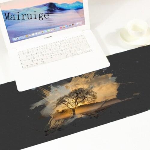 Mairuige super Big Size 400x900MM Brush Canvas Paint Splatter Painting Anti Slip Gaming Mousepad Creative Diy Pc Desk Mats