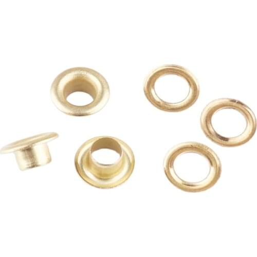 100 sets 8*4*4mm Metal Eyelets Grommets for Leather Craft DIY Scrapbooking Shoes Practical Accessories Sewing Tools