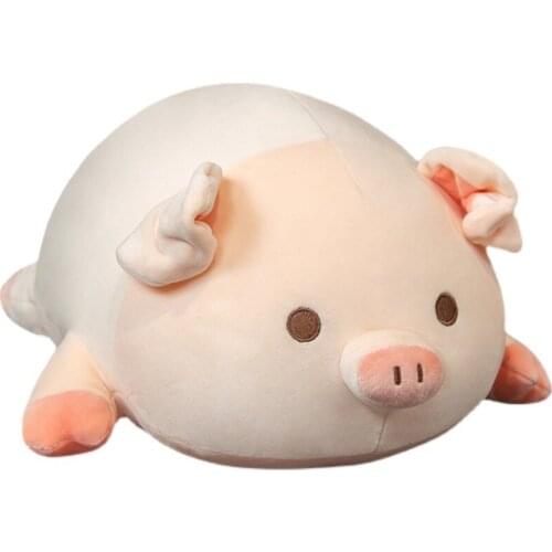 Cute pig pillow plush toy soft pig plush doll pillow car inside birthday gift toy for girl friend