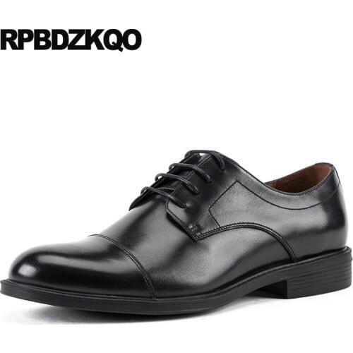 Classic genuine leather runway men italian shoes for wedding brand european oxfords office real Italy lace up dress black prom