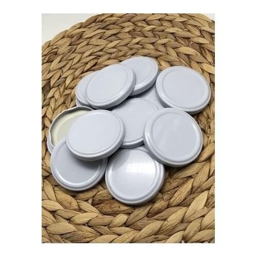 Multiamo Metal White Canning Jar Lid 63 mm 100 Pcs