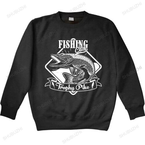 Brand hoodie homme cotton sweatshirt fashion Fishing Trophy Pike Mens hoodies Size S-3XL men cotton sweatshirt