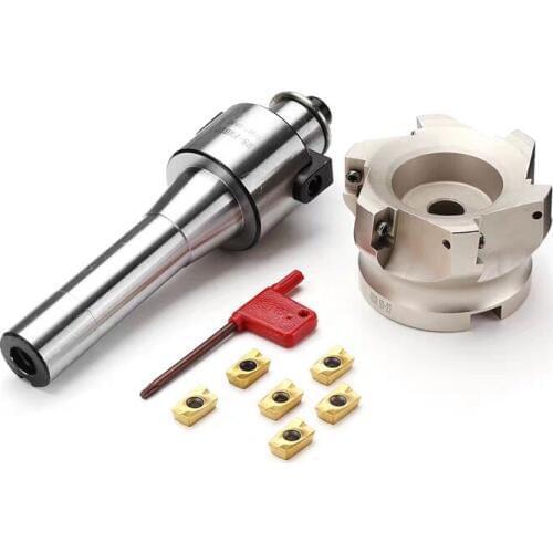 A set 1pc R8 FMB27 400R 80mm 6 Flutes Face Milling Cutter +6pc APMT1604