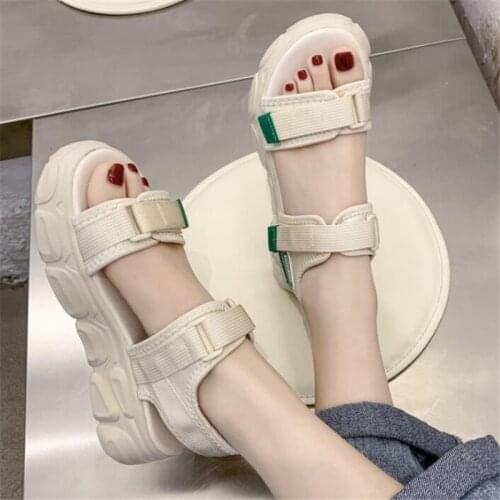 2021 New Woven Sports Sandals Womens Summer Casual Fashion All-match Comfortable Sandals Womens Shoes Thick Bottom