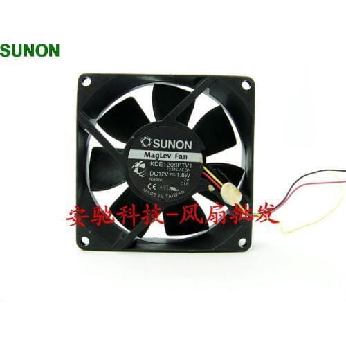 Original For Sunon KDE1208PTV1 12V 1.8W 8cm chassis power supply cooling fan
