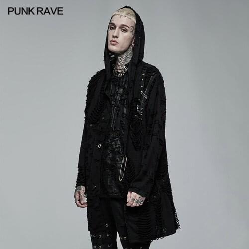Мужские вязаные толстовки PUNK RAVE China At AliExpress