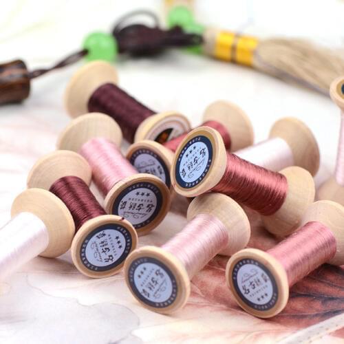 20m Cinnabar Red Suzhou DIY Common Color Silk Line Branch Manual Spiraea Embroidery thread