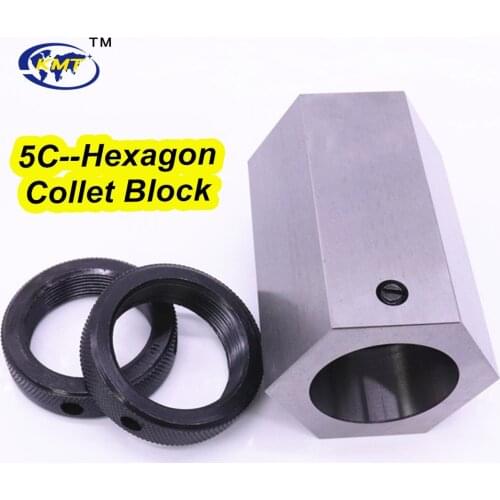 5c Hexagon Collet Block hard steel Lathe Tool Holder collet block