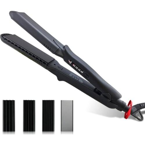4 in 1 Interchangeable Plates Electric Hair Curler PTC Fast Heating Adjustable Temperatures Styling Tool for Salon Home Use