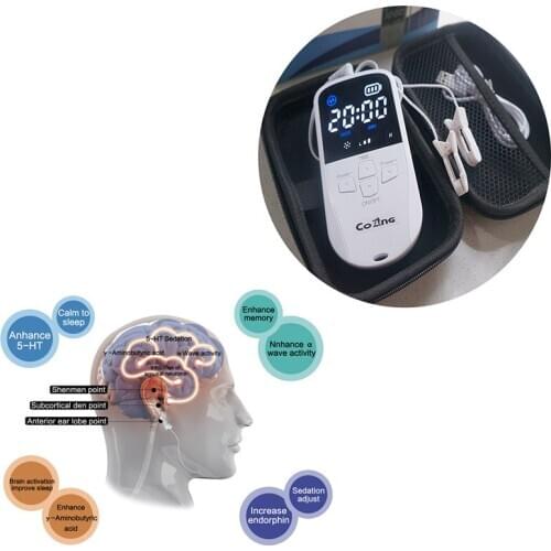 CES Cranial Electrotherapy Stimulator Therapy Sleep Aid Device Insomnia Anxiety Depression Migraine Removal Headache Relief