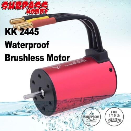 Surpass Hobby Waterproof 2445 Brushless Motor 3000KV 3600KV 5400KV for Traxxas HSP 1/16t 1/18 RC Car Drift Racing Climbing car