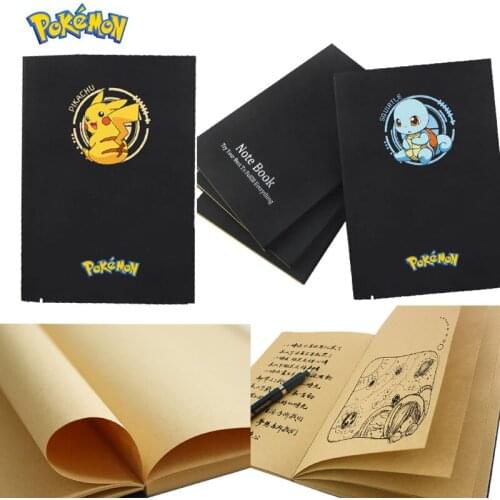 Pokemon Pikachu Anime 120 Pages Journal Notebook Kraft Paper Daily Sketchbook Notepad Notebook Daily Business Students Office
